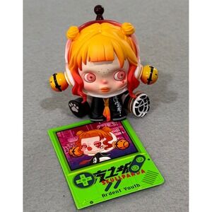 Pop Mart Skullpanda City of Night Ardent Youth Figure Orange Cyberpunk Art Toy
